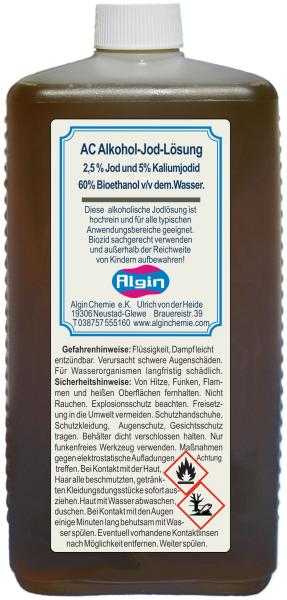 Jod-Lösung alkoholisch Wund Tiere 1000 ml HDPE-Flasche pharma-rein